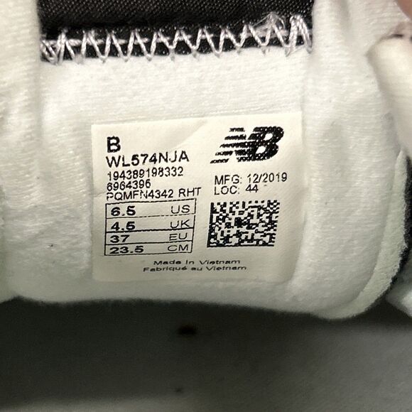 New Balance 574 Shoes Womens 6.5 Black Pink Suede ENCAP WL574NJA Sneakers - Picture 8 of 11